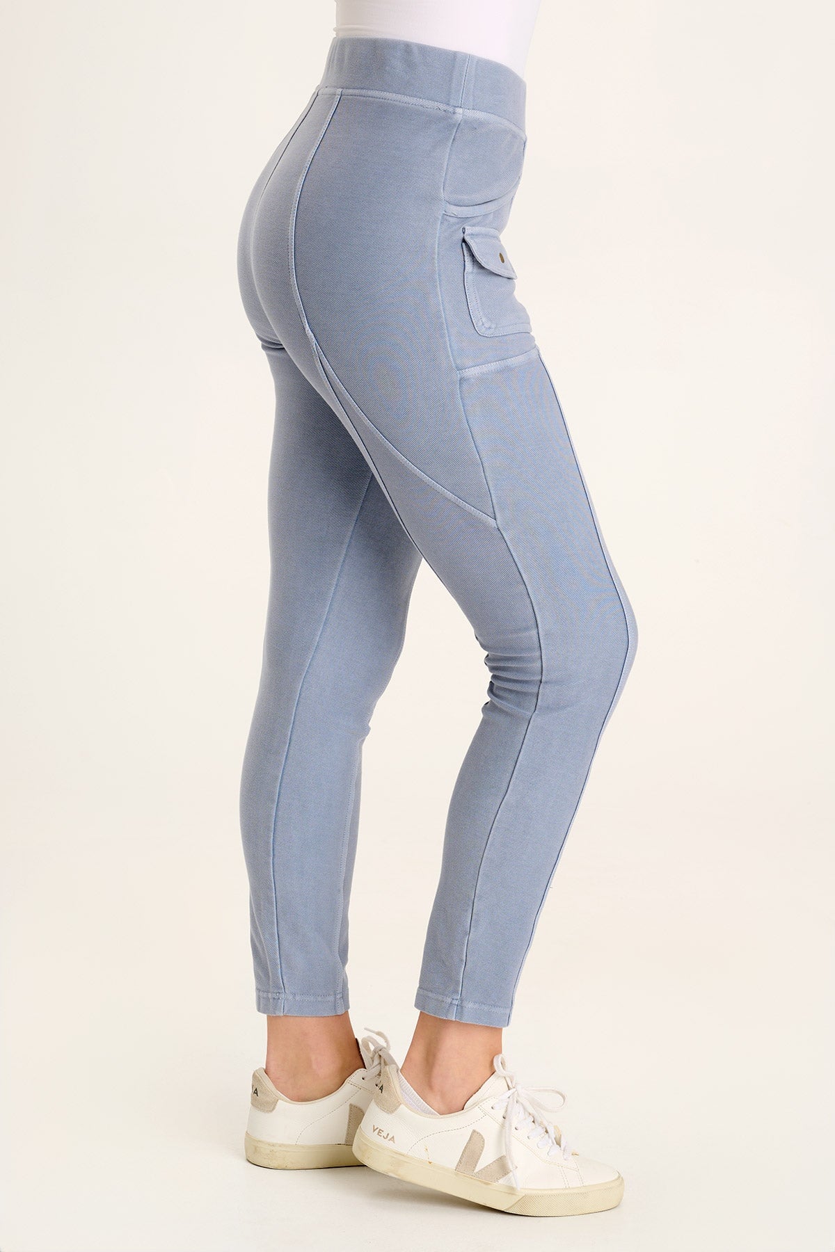 Caraf High-Waist Leggings for Women - Spry Blue Pigment - Yoga, Running, Gym & Everyday Wear