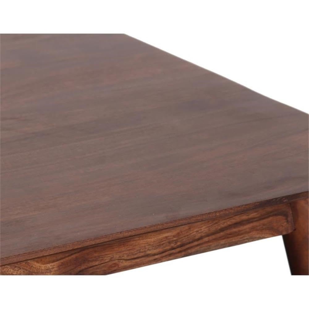 Hawthorne Collections Portola Solid Acacia Wood Coffee Table - Brown, Rustic Living Room Furniture, Perfect for Home Decor & Entertaining Guests