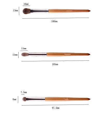 ZYFF Colorful Wool Makeup Brush Set - Wood Handle Bionic Hair 7-Piece Collection for Women | Perfect for Professional Makeup Application & Travel Beauty Essentials