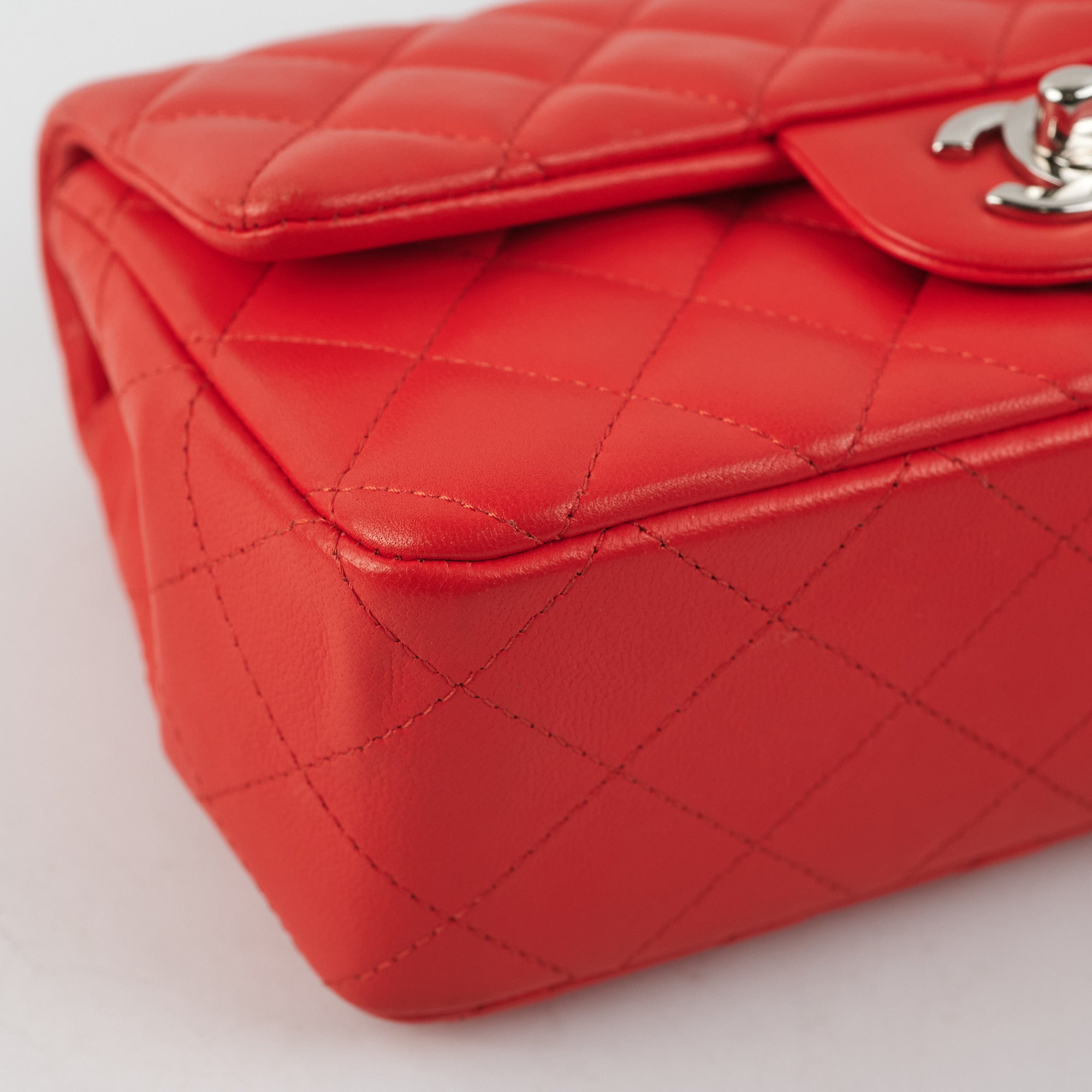 Chanel Mini Rectangular Bag in Red Lambskin Leather - Luxury Crossbody Purse for Women, Perfect for Date Night & Special Occasions