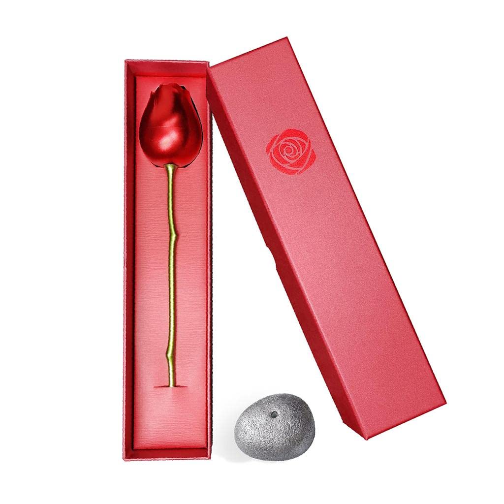 Luxury Rose-Shaped Jewelry Box Necklace Storage Case with Pedestal Stand - Perfect for Necklace, Ring & Earring Organizer - Elegant Gift for Women, Brides & Jewelry Lovers