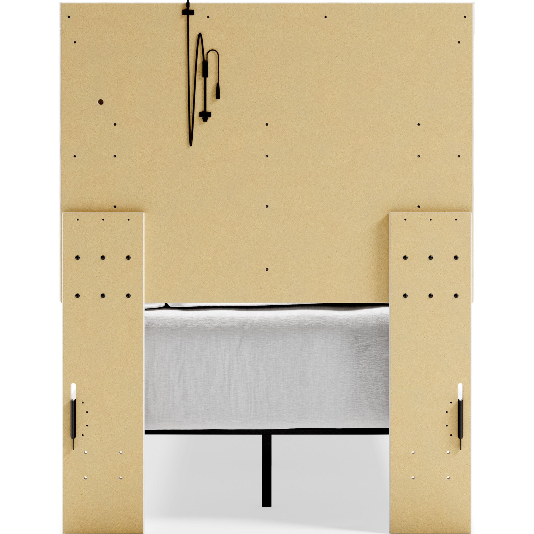 Altyra Twin Headboard in White - Modern Upholstered Bed Frame Headboard for Kids & Guest Rooms - Perfect for Bedroom Decor & Space Saving