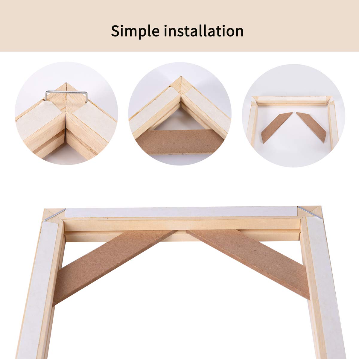 32x36 Inch Canvas Frame Stretcher Bars Wood Kit - Premium Oil Painting & Picture Wall Art Supplies for Artists & DIY Home Decor