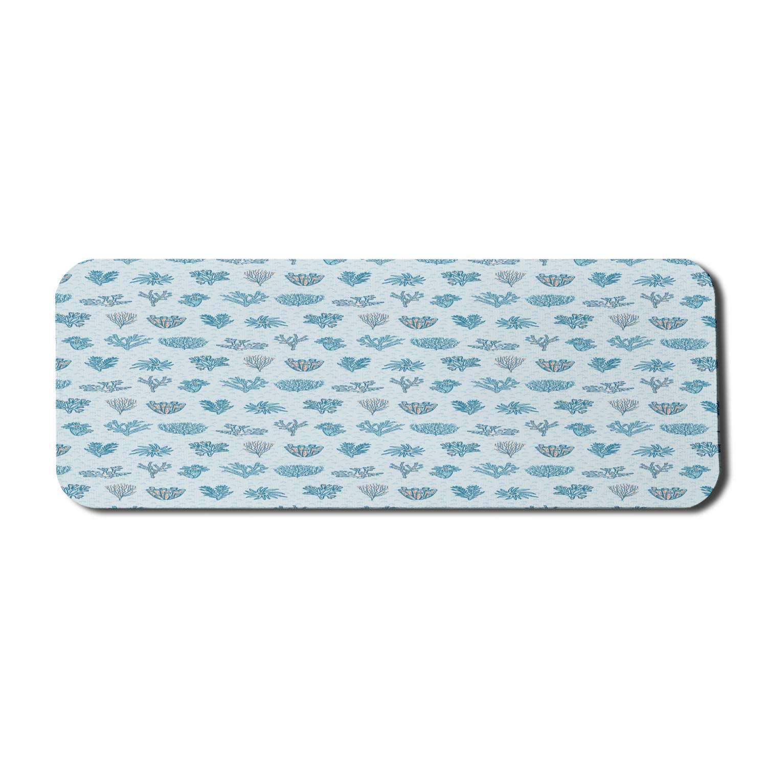 Ambesonne Nautical Computer Mouse Pad - Underwater Life Themed with Ocean Corals & Plants, Non-Slip Rubber Base, Large 31