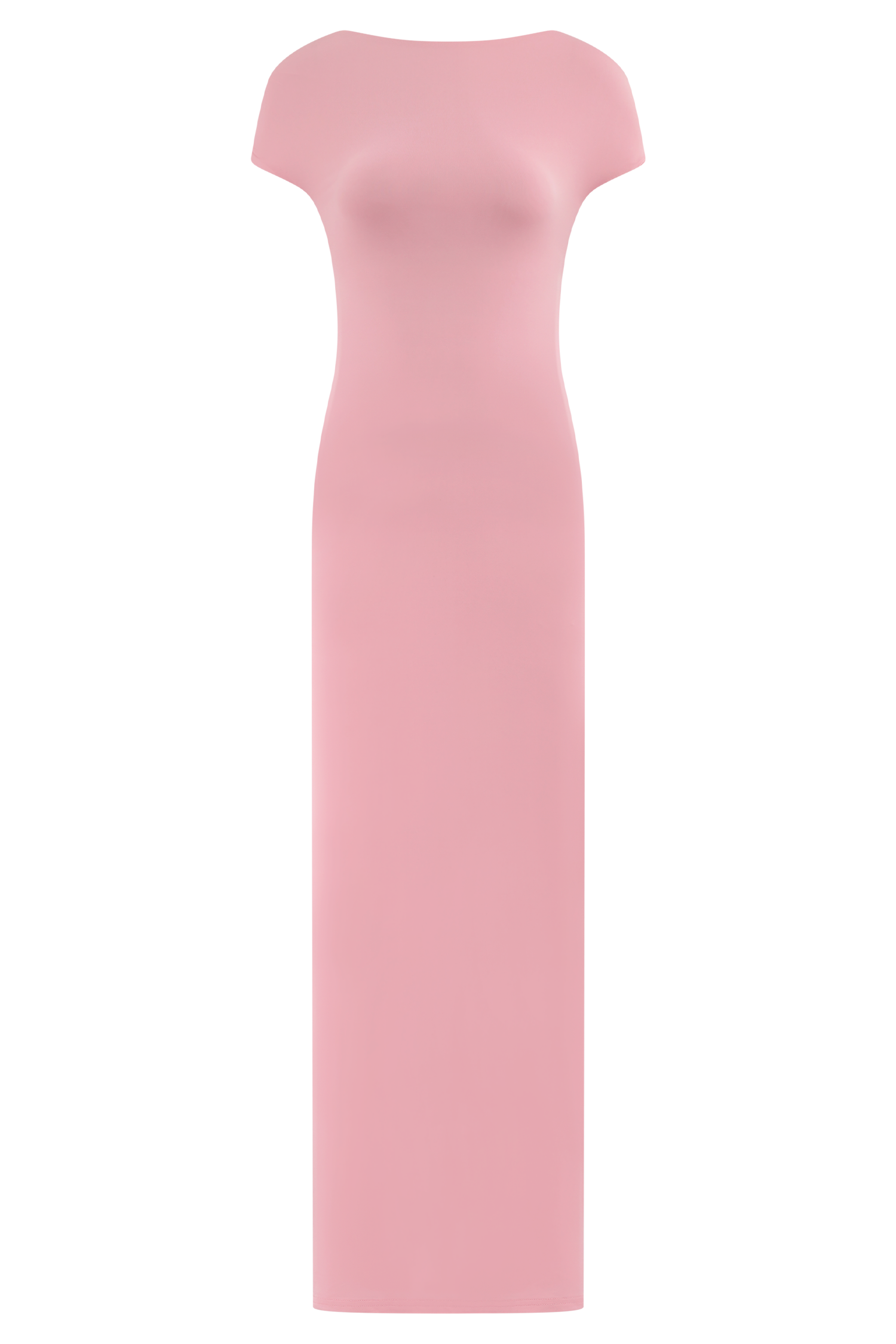 Imogen Off Shoulder Slinky Maxi Dress in Candy Pink - Elegant Summer Beach Wedding Party Gown for Women