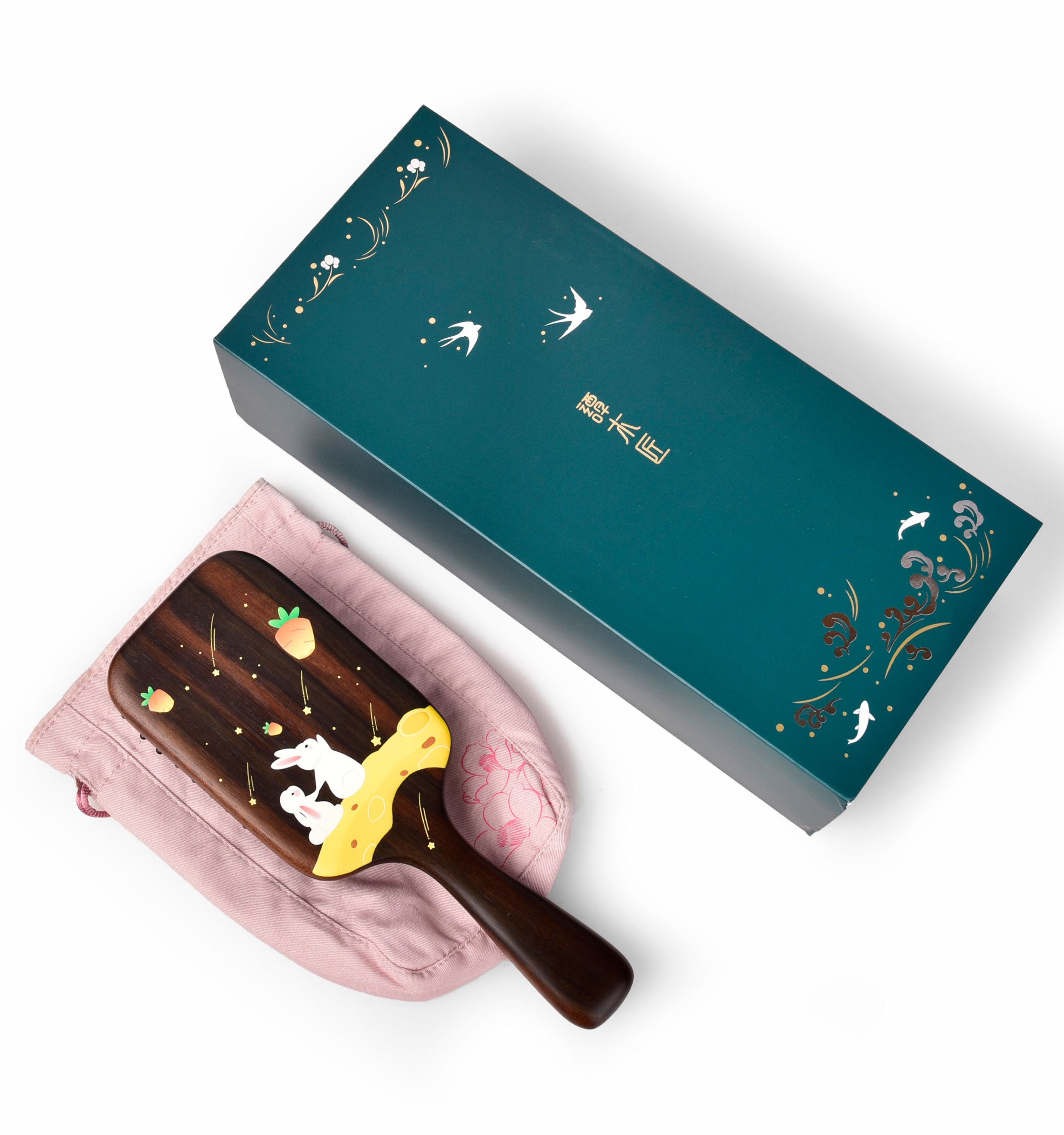 Bunny Carrot Hair Brush - Cute Animal Shaped Detangling Brush for Kids & Adults - Perfect for Home, Travel, and Gifts