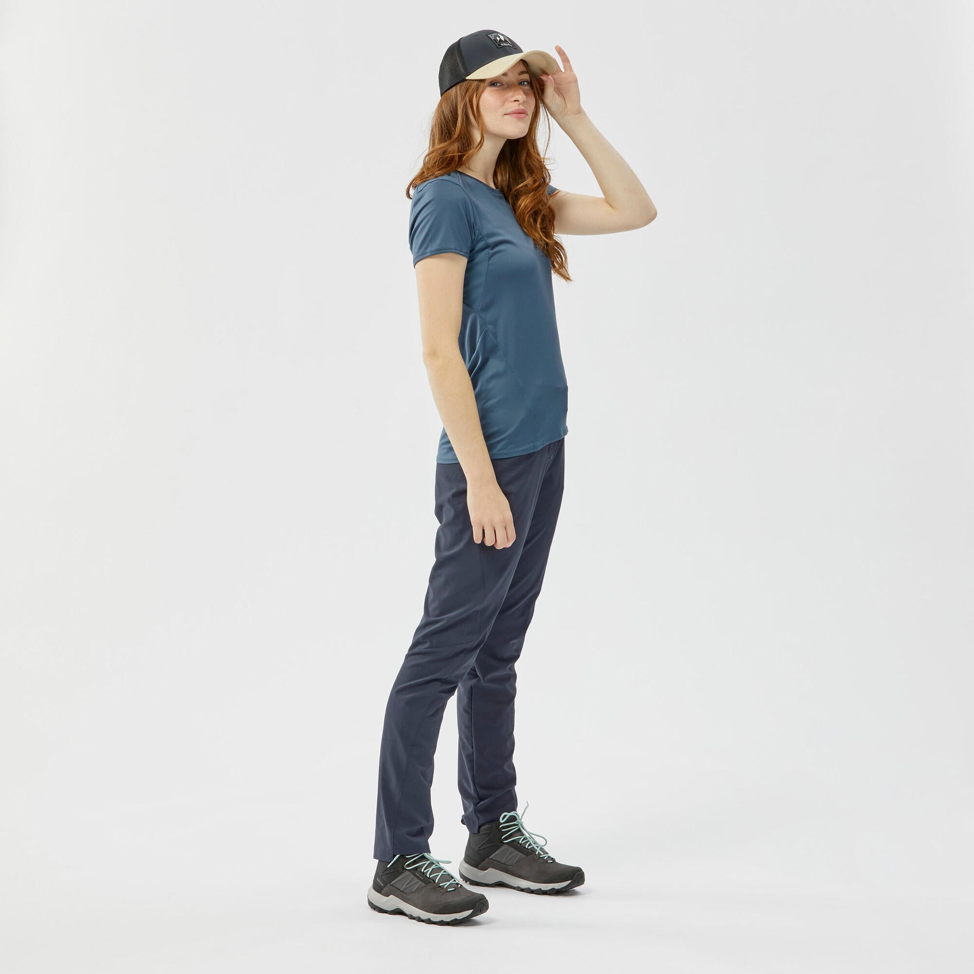 Quechua Women's MH100 Hiking Pants - Lightweight Water-Resistant Trekking Trousers for Outdoor Adventures & Mountain Climbing
