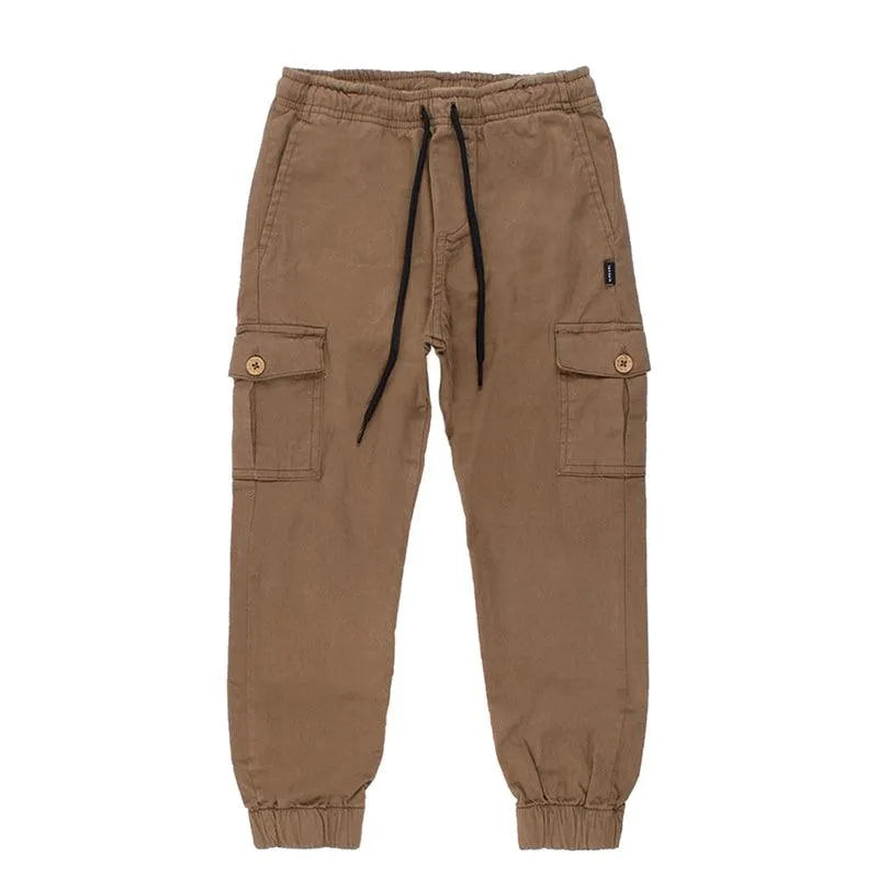 Rip Curl Boys' Slouch Cargo Jogger Pants - Comfortable Chocolate Brown Casual Pants for Kids | Perfect for School, Playtime & Outdoor Activities