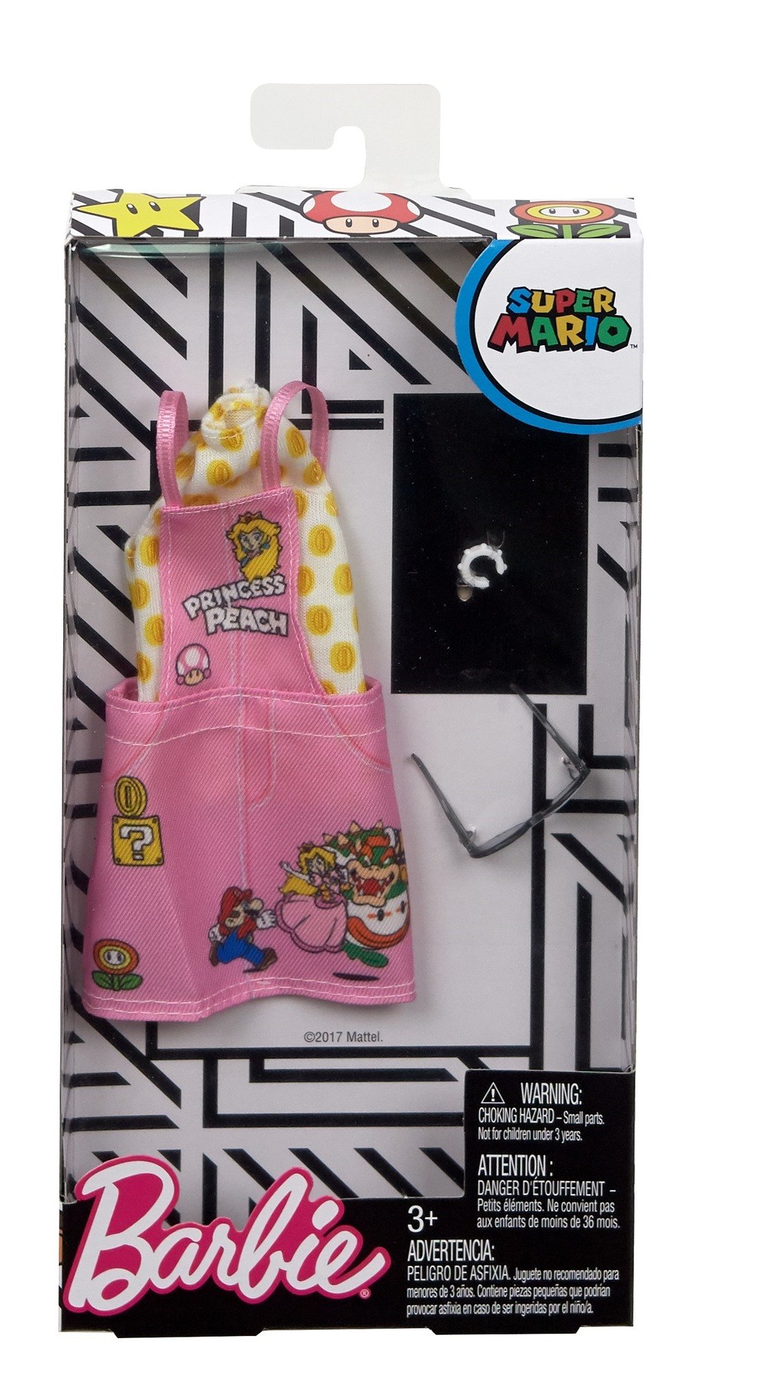 Barbie Super Mario Fashion Doll in Pink - Perfect for Collectors, Gifts, and Playtime Fun