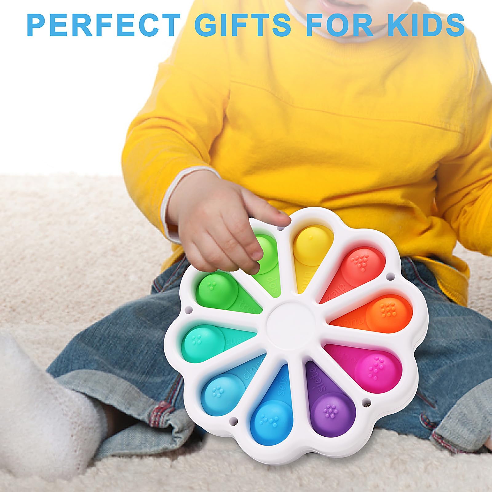 **Pop Fidget Sensory Toys for Toddlers 1-3 Years Old – Montessori Push & Pop Bubble Toys for Early Learning, Fine Motor Skills & Stress Relief – Perfect for Preschool, Travel & Sensory Play**