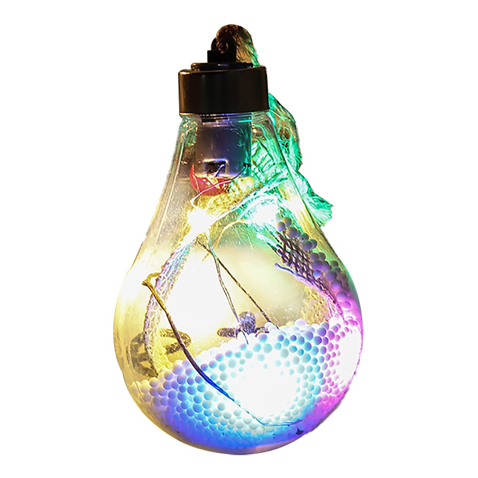 LED Transparent Christmas Ball Ornaments - Hollow Decorative Pendant Lights for Holiday Tree Decorations | Perfect for Christmas Party, Home Decor & Gift Giving