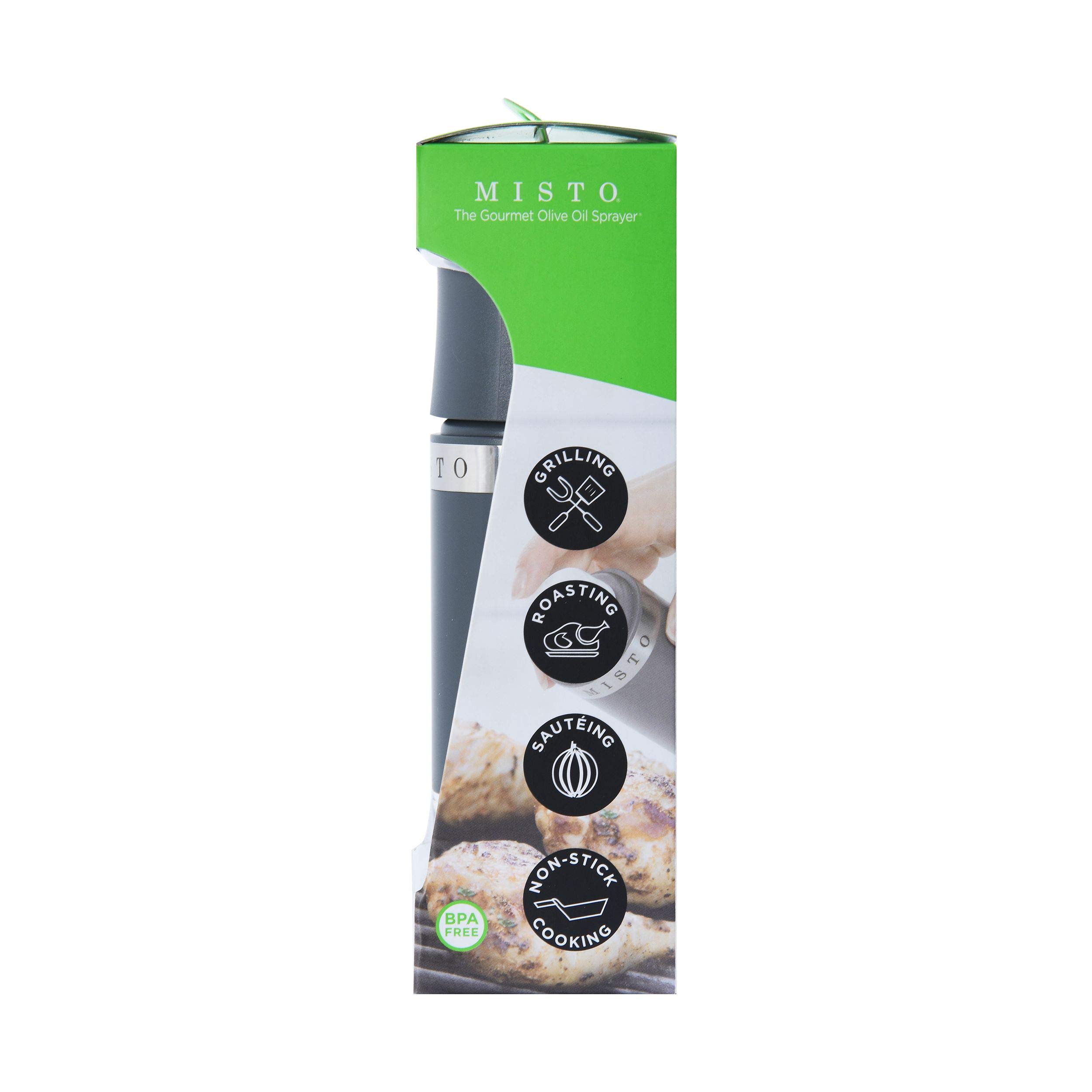 Misto Olive Oil Sprayer - Single Gray Bottle for Healthy Cooking & Baking | Perfect for Salads, Grilling & Low-Fat Recipes