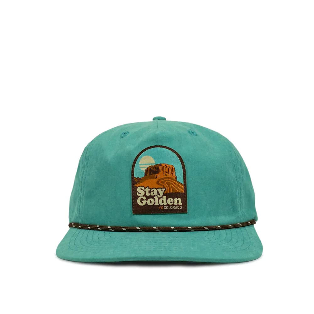 Stay Golden Turquoise Rope Hat - Stylish Summer Beach Accessory for Women & Men | Perfect for Outdoor Activities, Vacations, and Fashion Statements