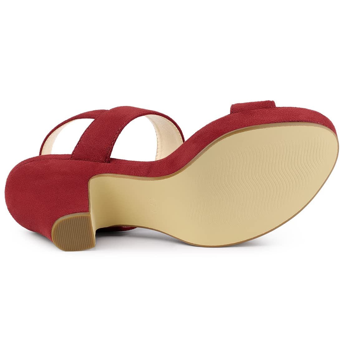 Allegra K Women's Chunky High Heel Slingback Platform Sandals - Comfortable Dressy Shoes for Parties, Weddings & Night Out
