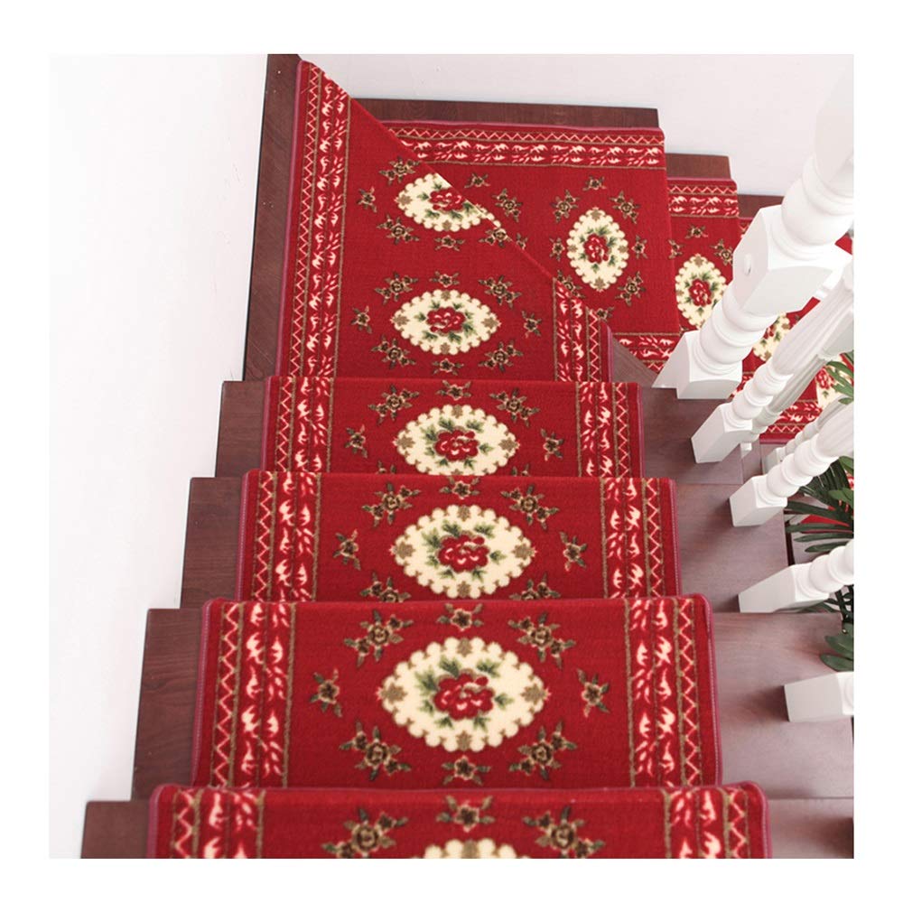 Non-Slip Stair Treads Carpet Mats - Self-Adhesive, Washable, European-Style Step Stickers (3-Pack, 65x24+3cm) - Perfect for Home Safety, Staircase Decoration & Pet-Friendly Flooring