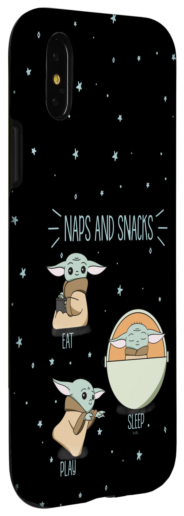 iPhone X/XS Star Wars The Mandalorian The Child Phone Case - Baby Yoda Snack Time Design for iPhone X & XS - Perfect for Star Wars Fans, Gift Ideas & Everyday Use