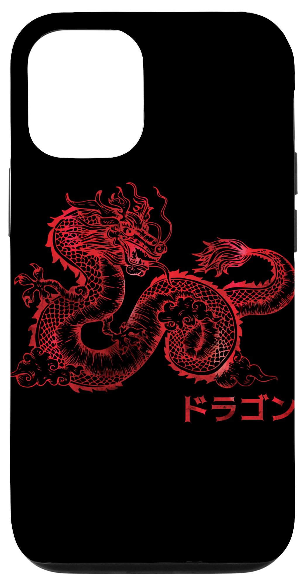 iPhone 12/12 Pro Case - Japanese Style Red Dragon Kanji Tattoo Art Design | Protective Phone Cover for iPhone 12 & 12 Pro | Perfect for Anime Fans, Japan Culture Lovers & Unique Style Enthusiasts