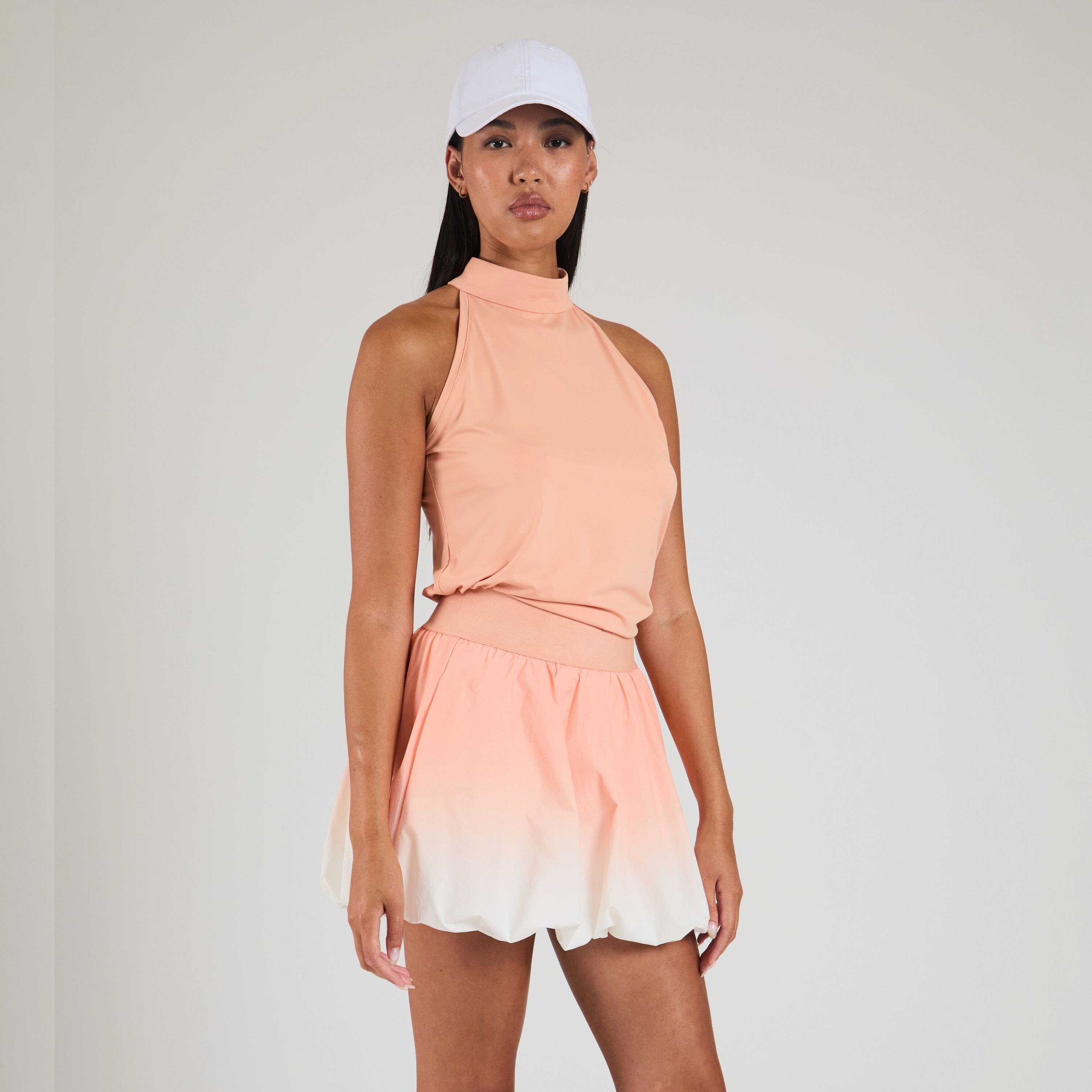 Sofia Mock Neck Tennis Top for Women - Breathable Moisture-Wicking Workout Shirt - Perfect for Tennis, Yoga & Gym Training