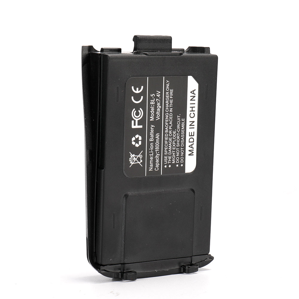 High Capacity 1800mAh Replacement Battery for Baofeng UV-5R EX Two Way Radio - Perfect for Emergency Communication, Outdoor Adventures & Security Work