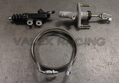 1996-2000 Honda Civic EXEDY Master & Slave Cylinder Kit with Stainless Steel Clutch Line - Complete Hydraulic Clutch System Replacement for Smooth Shifting Performance (Perfect for Daily Driving & Performance Upgrades)
