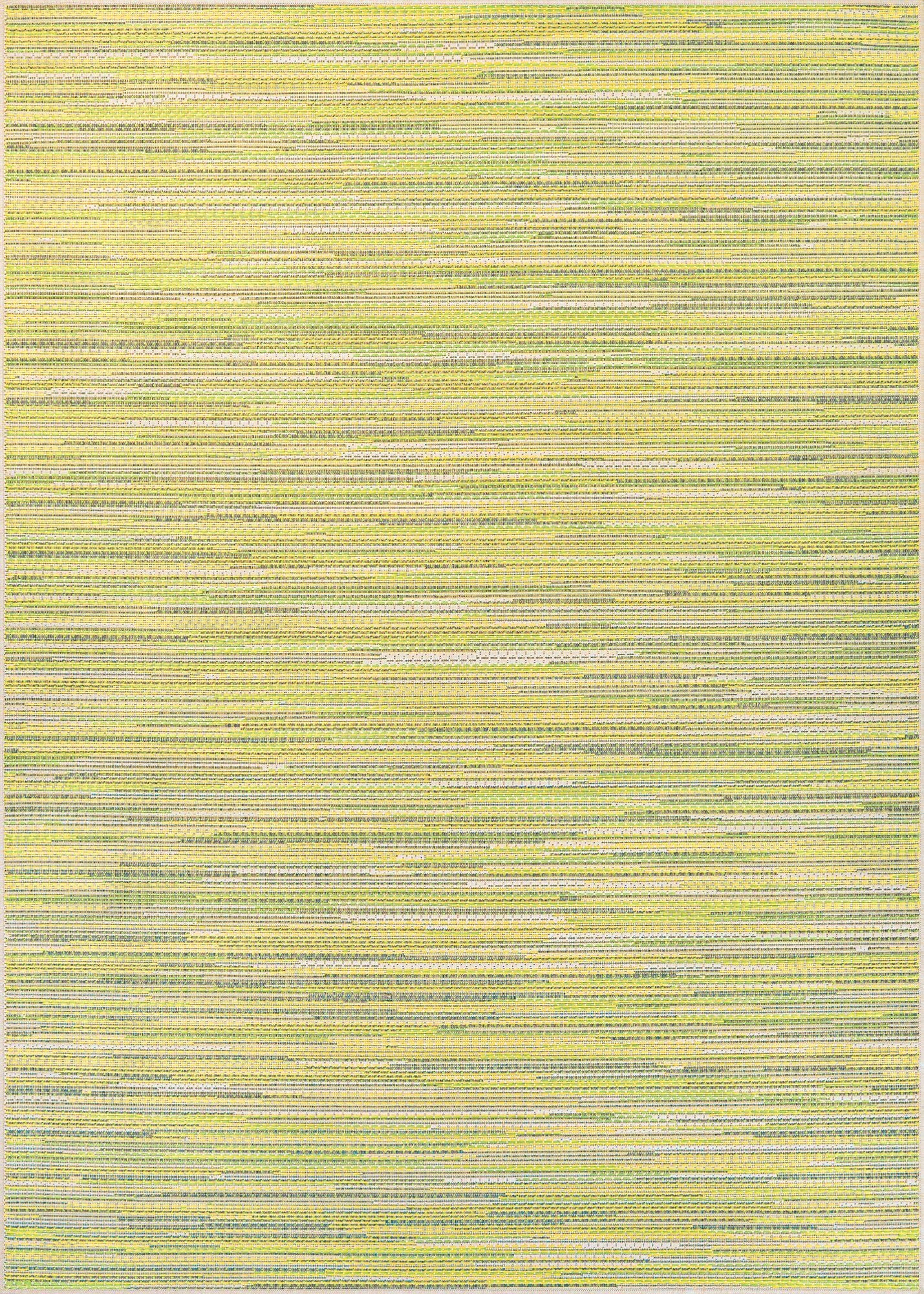 5.25' x 7.5' Yellow and Beige Modern Rectangular Outdoor Area Rug - Perfect for Patio, Deck, Garden, and Poolside Decor