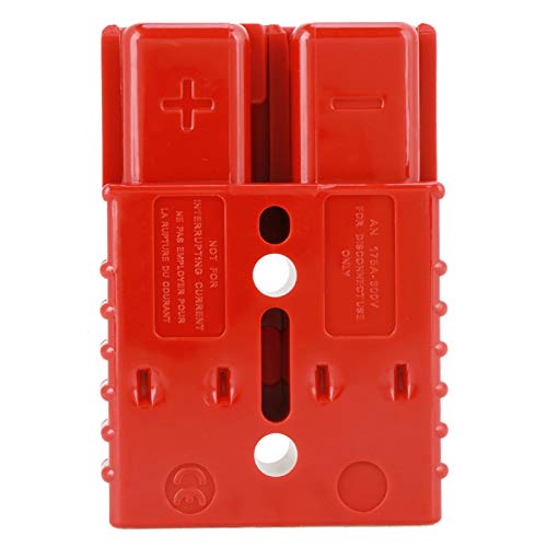 Red 175A 600V Quick Connect Winch Plug - 2Pcs with 4 Accessories for Off-Road & Marine Electrical Devices