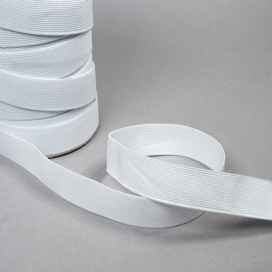 25mm White Elastic Tape - High-Quality Stretch Band for Sewing, Crafts & DIY Projects - Perfect for Waistbands, Headbands & Costume Making