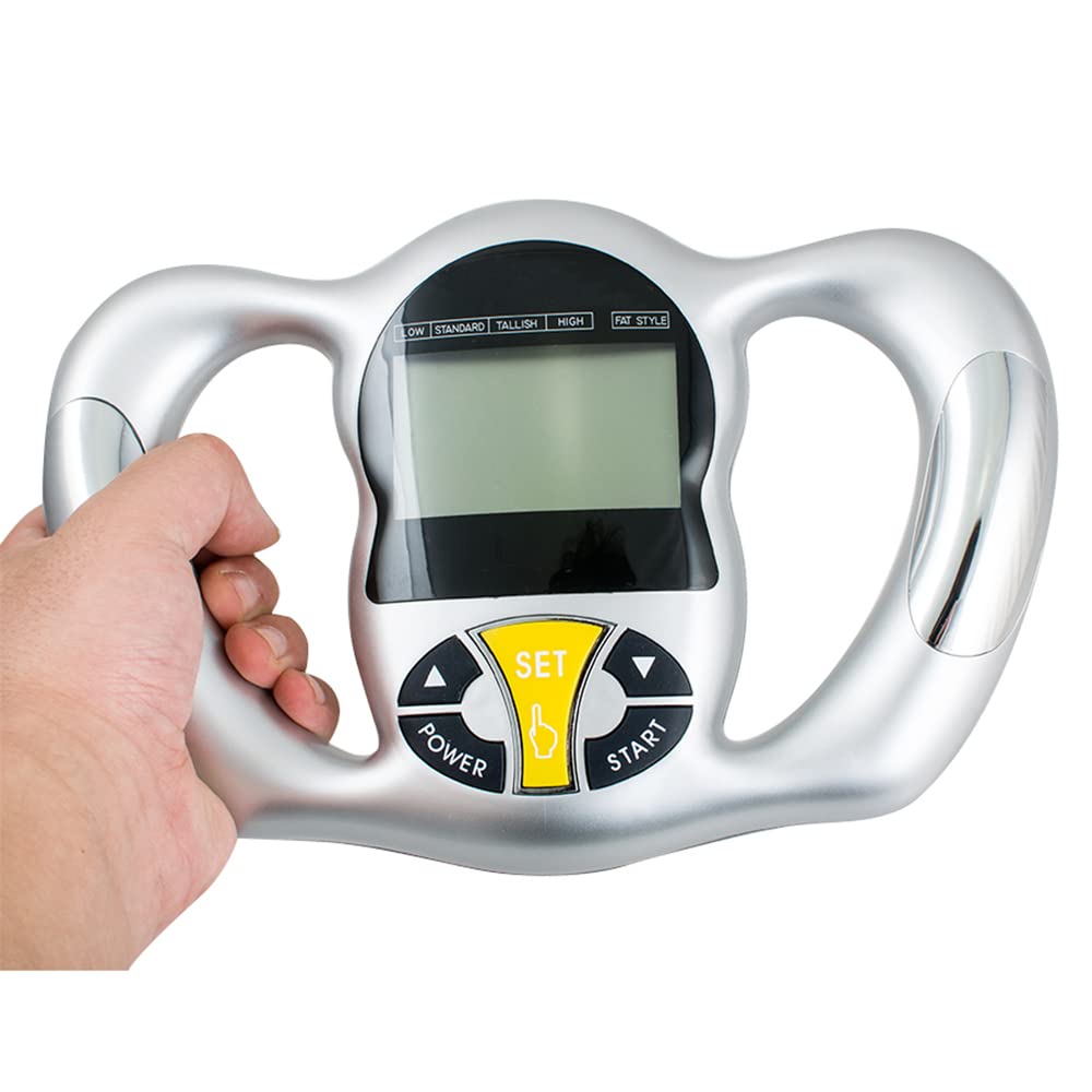 Digital Body Fat Analyzer - Handheld BMI Scale with LCD Display for Accurate Body Composition Measurement - Ideal for Home Fitness, Weight Loss & Health Monitoring