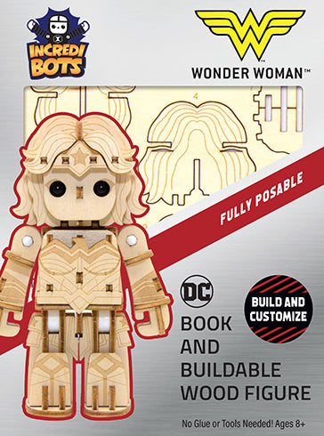 IncrediBuilds DC Comics Wonder Woman Wooden 3D Model Kit - DIY Puzzle for Kids & Adults - Perfect for Home Decoration, Gift & Collectibles - Superhero Fan Art & Craft Project