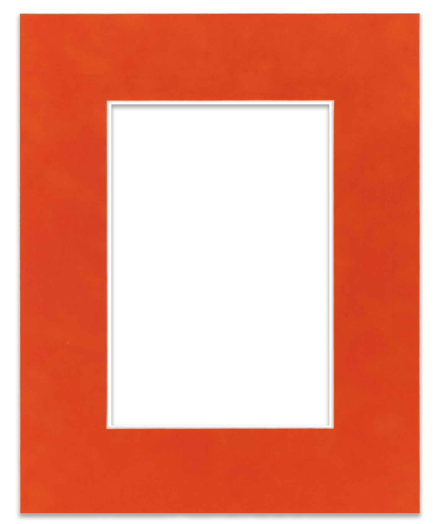 20x27 Acid-Free Orange Suede Precut Matboard with Backing Board - Bevel Cut for 17x24 Photos - 4-Ply Thickness - Includes Crystal Clear Self-Seal Photo Mat Bag - Perfect for Picture Framing, Art Displays, and Photo Preservation