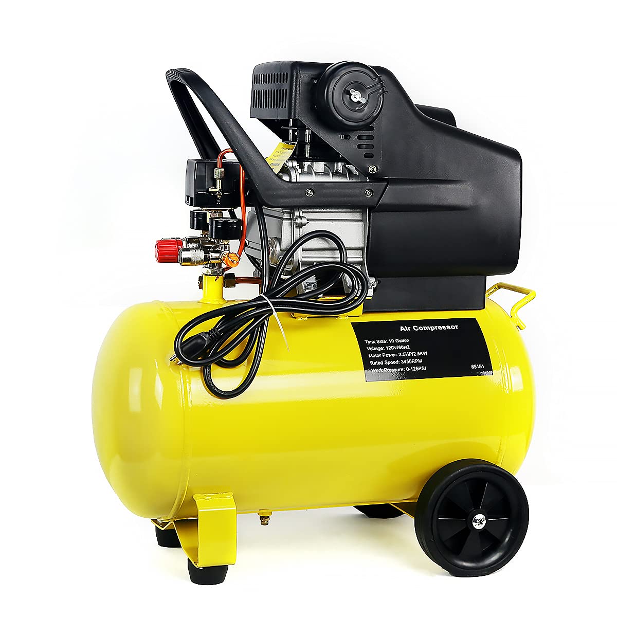 **Stark USA 10-Gallon Horizontal Air Compressor – 3.5 HP Quiet & Powerful for Auto Repair, Tire Inflation, Woodworking, Spray Painting – Ideal for Home Garage, Workshops & DIY Projects**