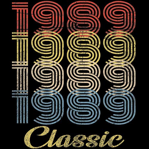 Vintage 1989 Retro 36th Birthday T-Shirt for Men - Classic 1989 Themed Gift - Perfect for 36th Birthday Parties & Throwback Celebrations
