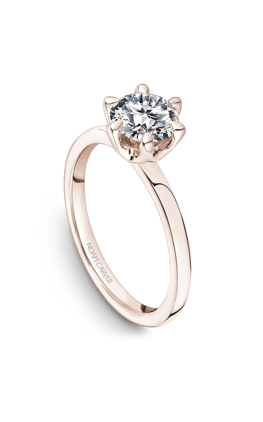 Noam Carver B370 01RA Bridal Engagement Ring - 14K White Gold Diamond Wedding Ring for Women, Perfect for Proposals, Anniversaries & Special Occasions
