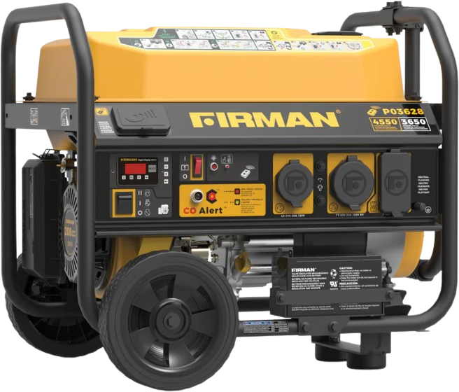 Firman P03628 3650W/4500W 30 Amp Remote Start Gas Generator with CO Alert - Portable Power for Camping, Home Backup & Outdoor Events