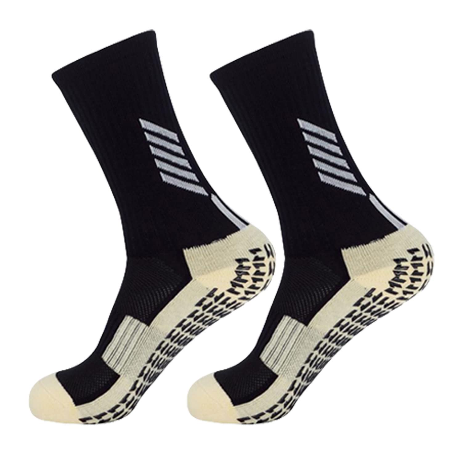 KEESOX Non-Slip Athletic Socks for Men & Women - Anti-Slip Soccer, Basketball & Running Grip Socks (1 Pair) - Perfect for Sports, Workouts & Everyday Wear