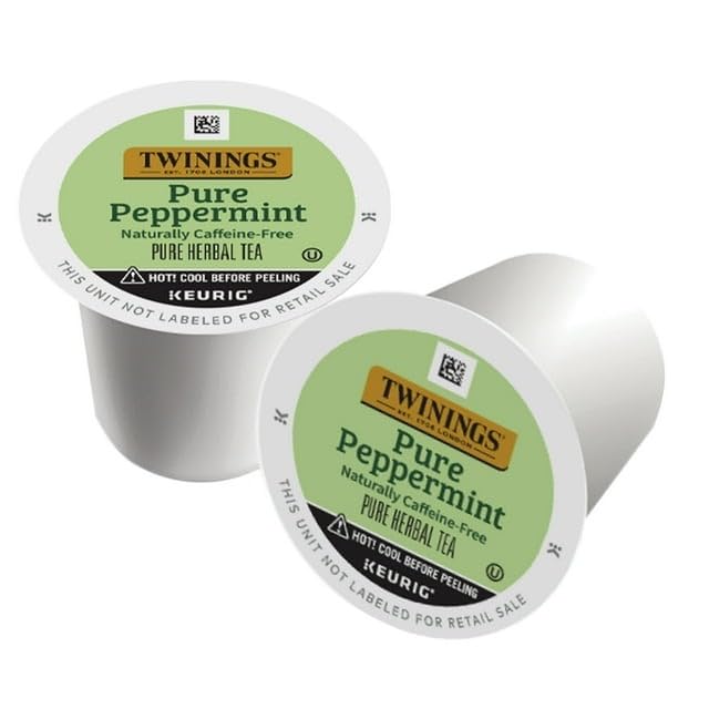 Twinings Pure Peppermint Tea K-Cup Pods for Keurig Brewers - 96 Count (4 Packs of 24) | Naturally Caffeine-Free Herbal Tea | 100% Pure Peppermint Leaves | Perfect for Relaxation, Digestion & Evening Tea Time