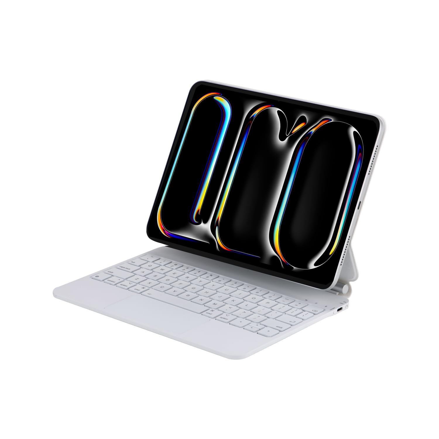 QUARK Magic Keyboard Case for iPad Pro 11-inch (M4, 2024) - Backlit Keyboard with Multi-Touch Trackpad & Magnetic Stand | Perfect for Work, Study & Travel (White)