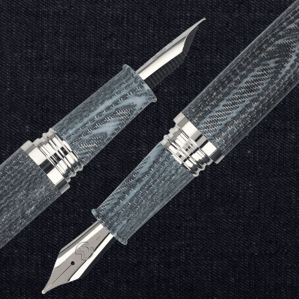 Premium Magna Carta Fountain Pen - Elegant Denim Blue Ink Writing Instrument for Calligraphy & Signature - Perfect Gift for Writers, Professionals & Collectors