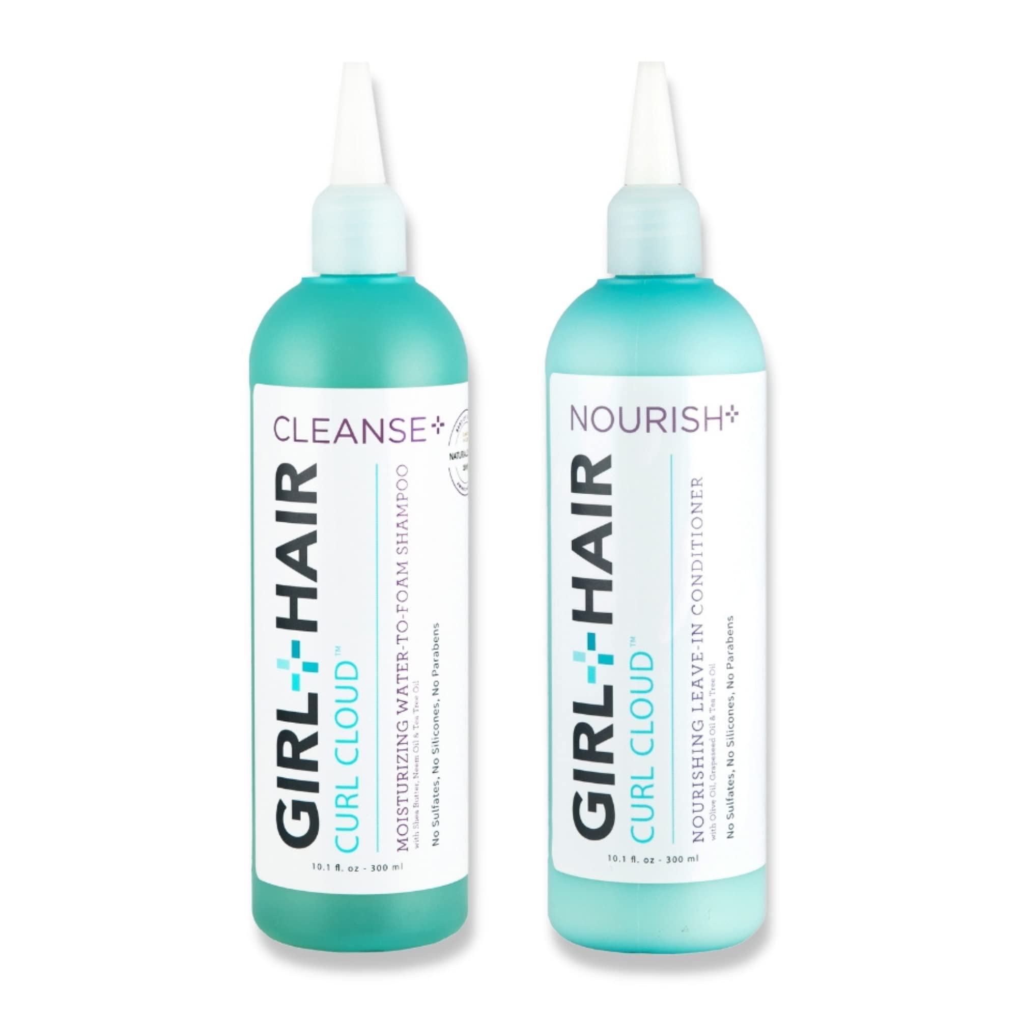 GIRL+HAIR Shampoo and Conditioner Set (2x 10.1 fl.oz./300 ml) – Moisturizing & Hydrating for Dry Hair & Scalp – Enhances Shine, Reduces Itch & Frizz – Silicone, Paraben & Sulfate Free – Color Safe & Vegan – Perfect for Daily Hair Care & Damaged Hair Repair