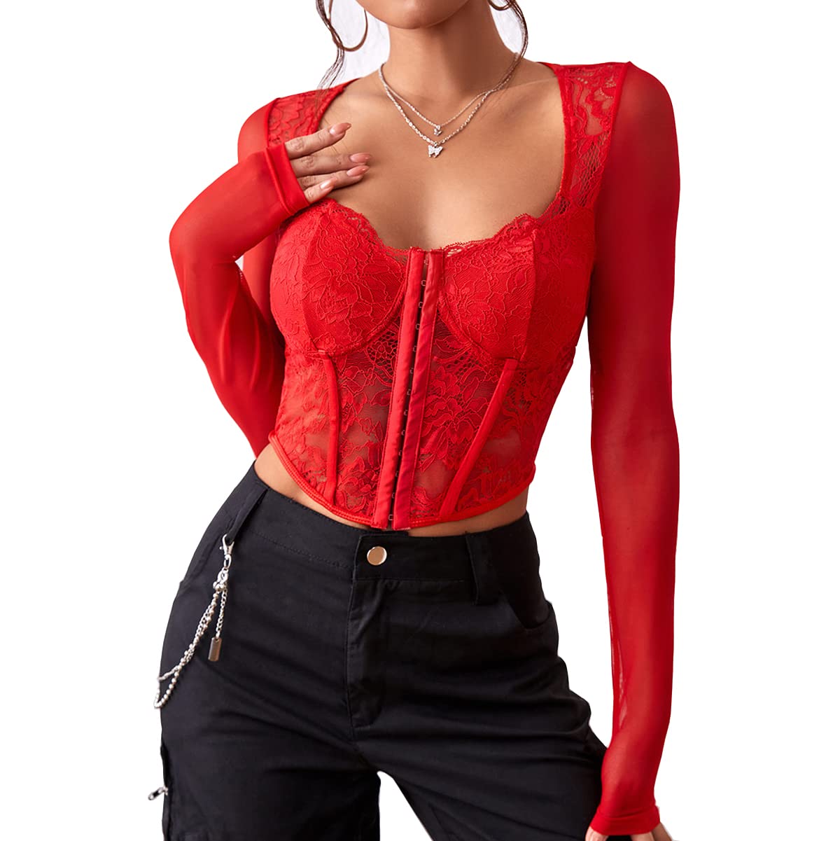 Sexy Women's Long Sleeve Crop Top - Cut Out Halter T-Shirt, Slim Fit Y2K Fashion Tops for Party, Club & Casual Outfits