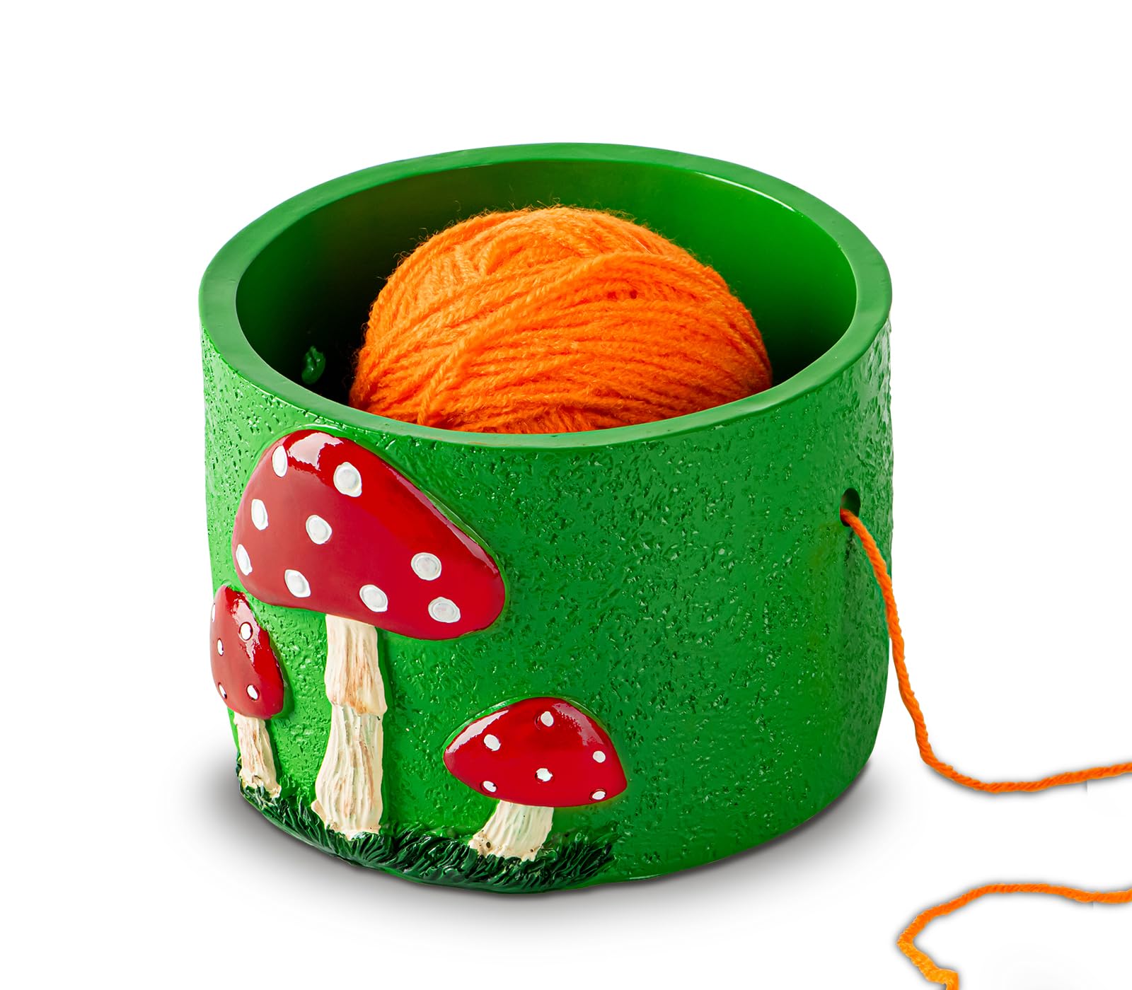 Organic Mushroom Yarn Bowl - Eco-Friendly Crochet & Knitting Accessory with Non-Slip Base - Perfect for Crafting, Home Decor, and Gift Giving