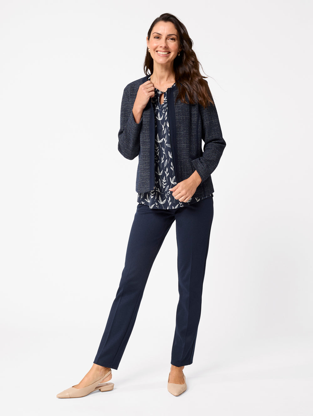 Juliette 3/4 Sleeve Women's Blouse - Elegant Floral Print Tunic Top for Casual Wear & Office Outfits | Perfect for Spring & Summer Fashion