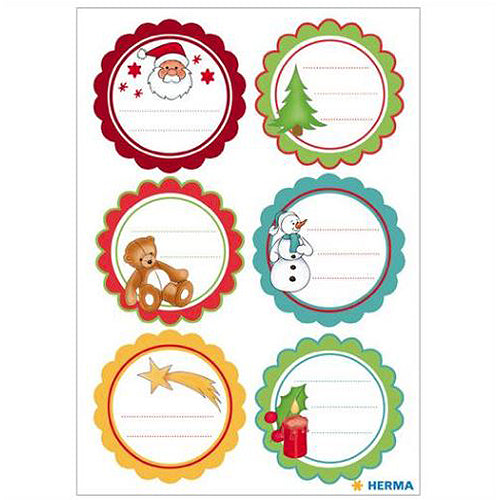 Christmas Greeting Stickers - Glittery Holiday Gift Stickers (15258) for Cards, Scrapbooks, DIY Crafts & Party Decorations