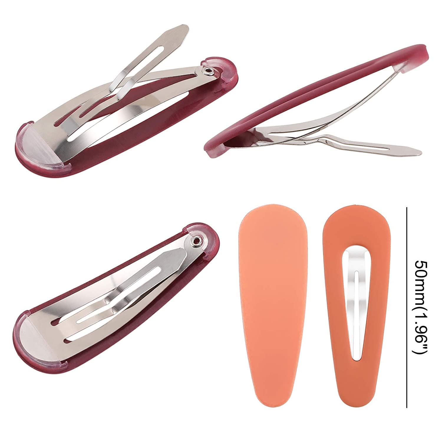 10 Pcs Cute Frosted Hair Clips for Girls - Multi Design Side Hair Pins (Triangle) - Perfect for School, Parties, and Everyday Styling