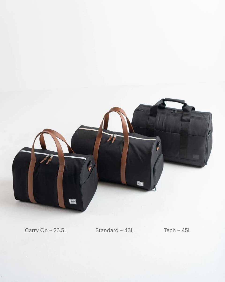 Herschel Novel Duffle Bag - Water-Resistant Travel Duffel for Gym, Weekend Trips & Carry-On Luggage | Navy Blue