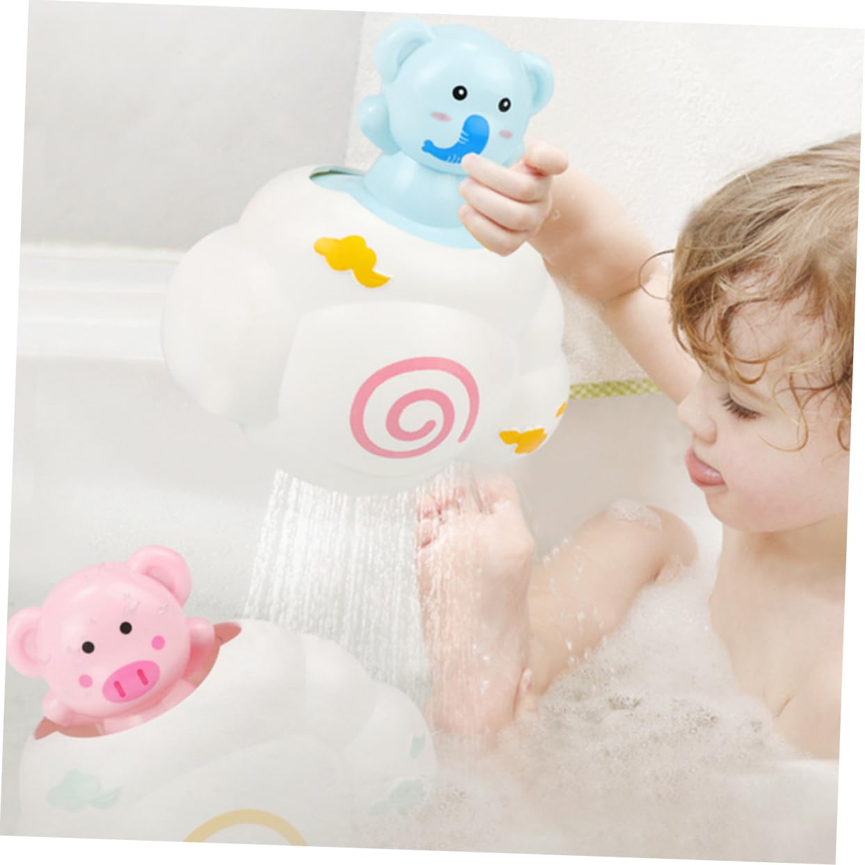 HEMOTON 1PC Water Fountain Bath Toy for Kids - Fun Shower & Bathtub Playtime - Abs White Water Play Toy for Toddlers & Children - Perfect for Bath Time, Pool Parties & Outdoor Water Activities