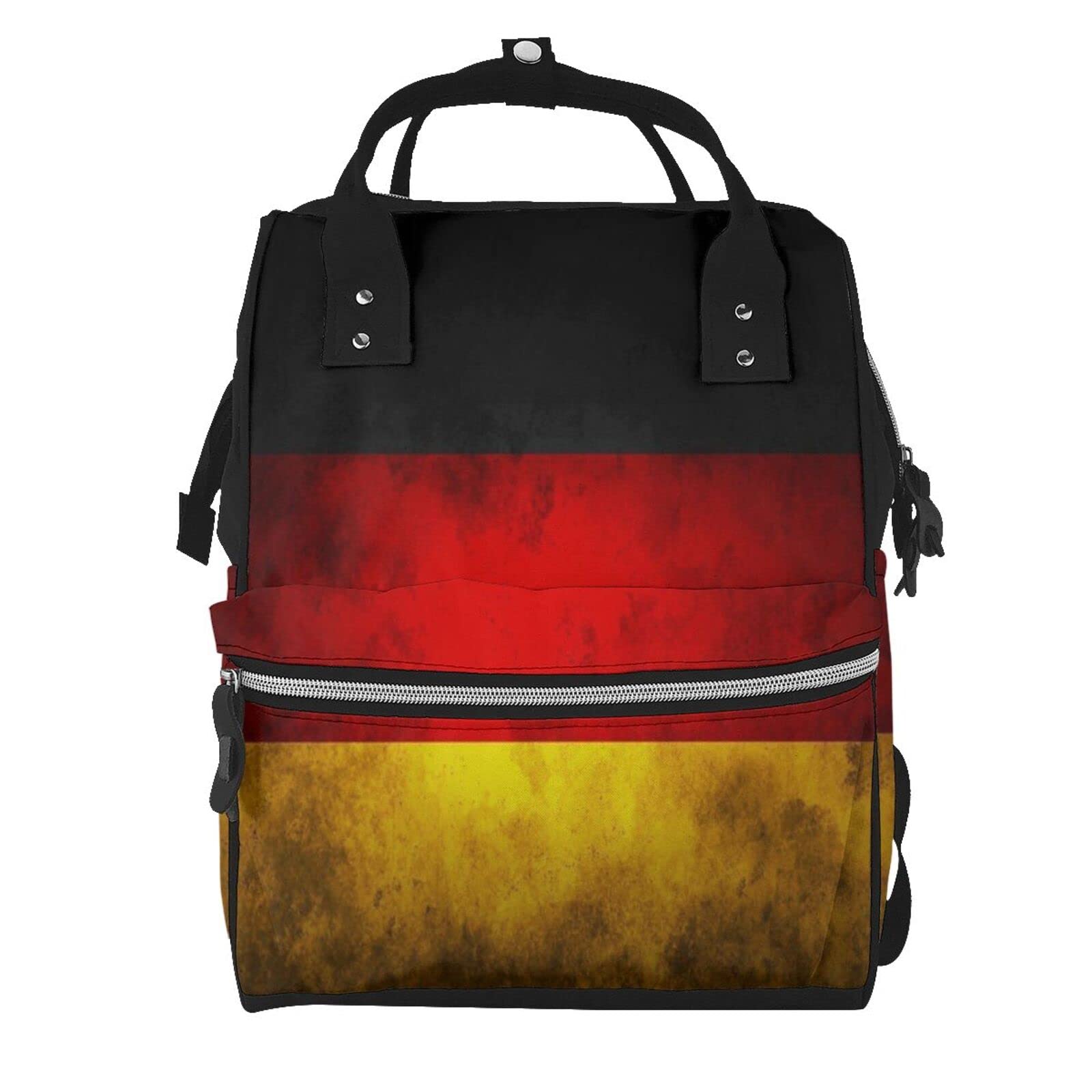 Vintage Retro Germany Flag Diaper Backpack - Large Waterproof Mummy Travel Bag with Multiple Pockets | Perfect for Baby Outings, Daycare & Family Trips