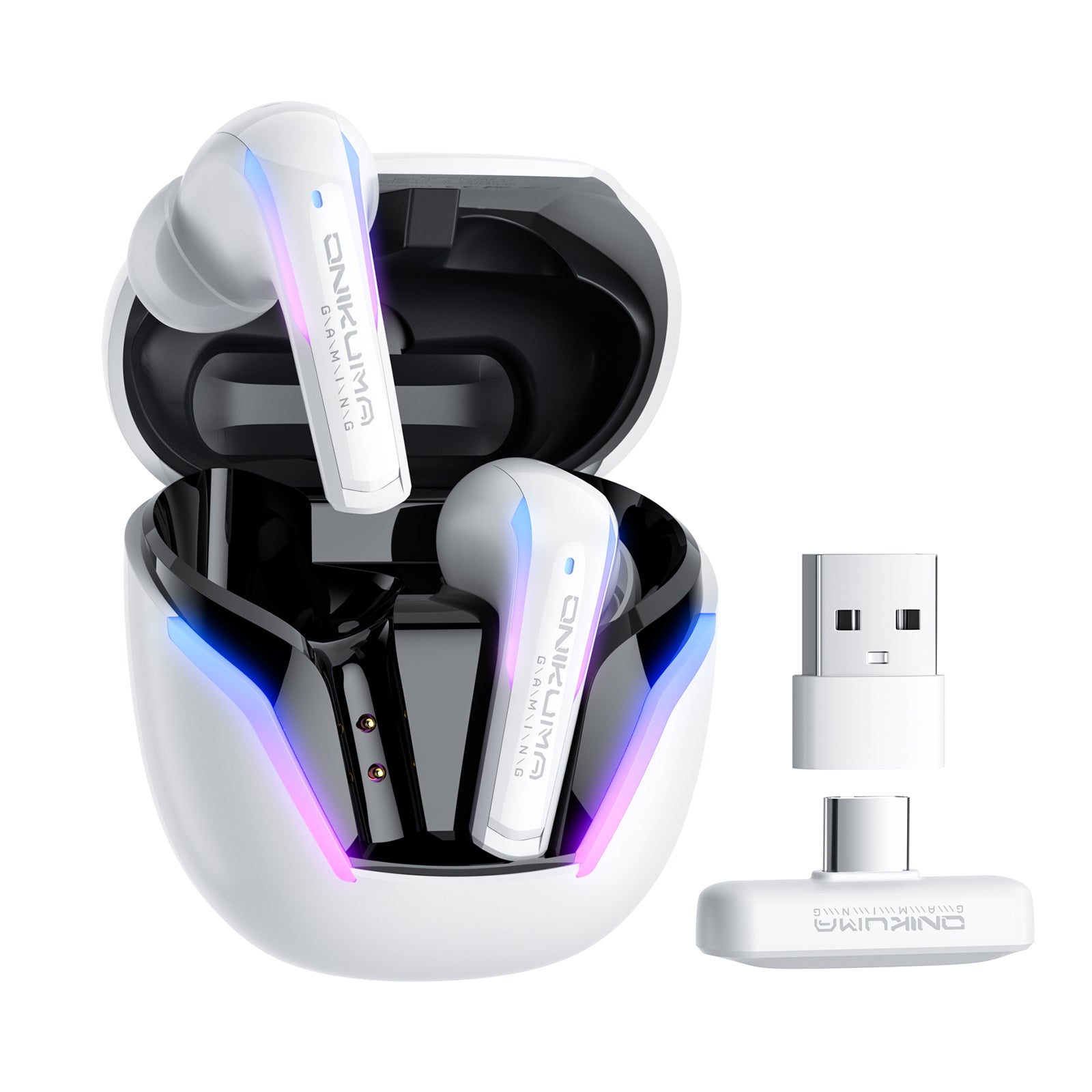 ONIKUMA T27 2.4G Wireless Gaming Earbuds with ENC Mic - Low Latency Bluetooth Earbuds for PC, PS5, Switch, Mobile Gaming - Perfect for Competitive Gaming & Work Calls