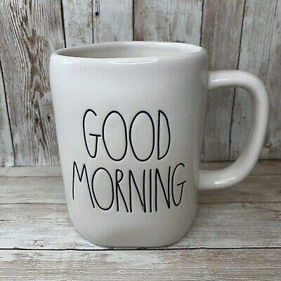 Rae Dunn GOOD MORNING Ceramic Coffee Mug - Rare Collectible - Perfect for Breakfast, Office & Gift Giving