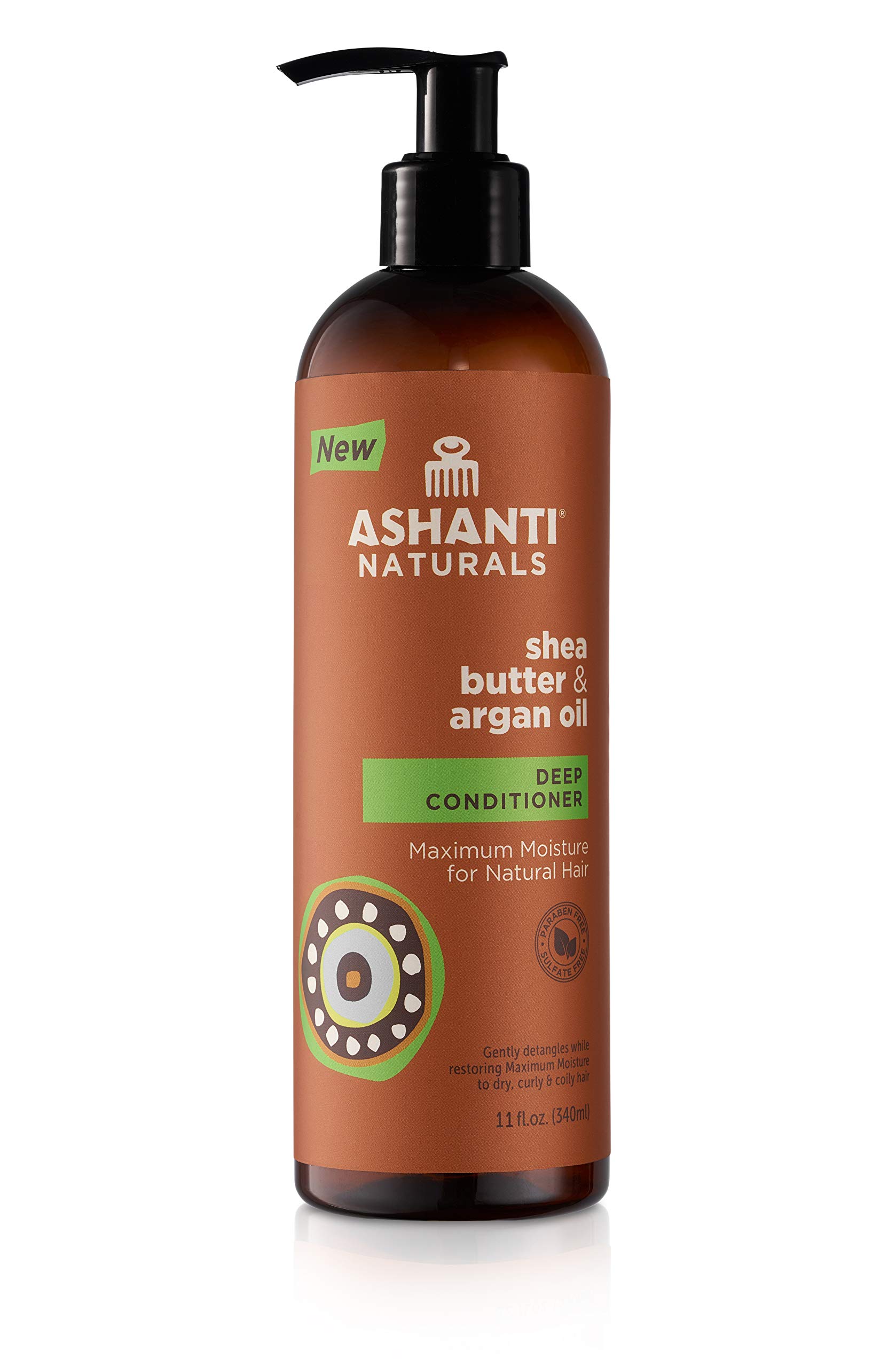 ASHANTI NATURAL DEEP RINSE CONDITIONER with Shea Butter & Argan Oil - 11 oz for Dry, Damaged Hair - Hydrating & Nourishing Hair Treatment for Curly, Coily & Natural Hair Types - Perfect for Daily Use & Salon Quality Results